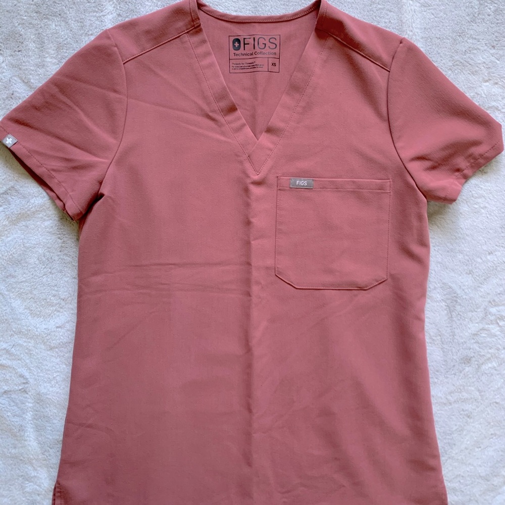 💗 RARE 3 piece Figs Mauve XS/XST Scrub Set EUC